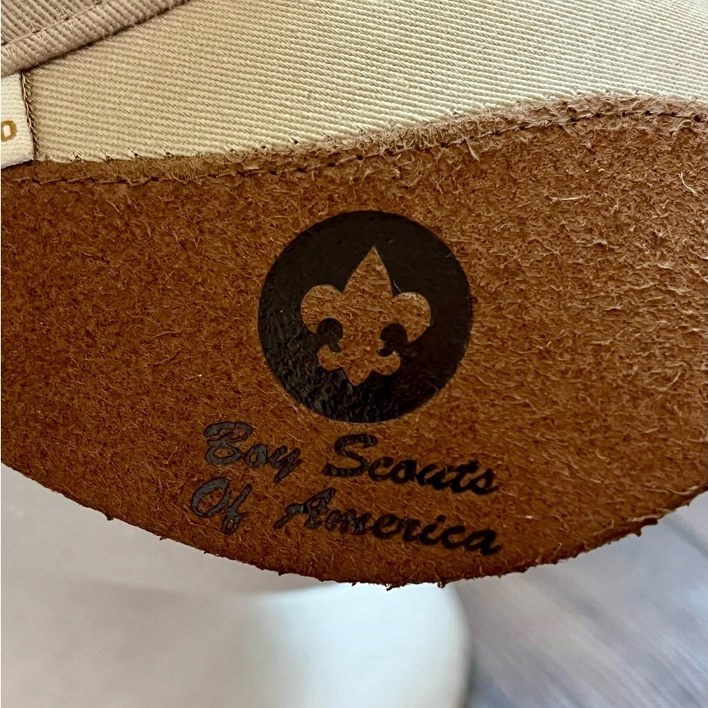 Beige and Brown Baseball Cap with Patch - Picture 8 of 11